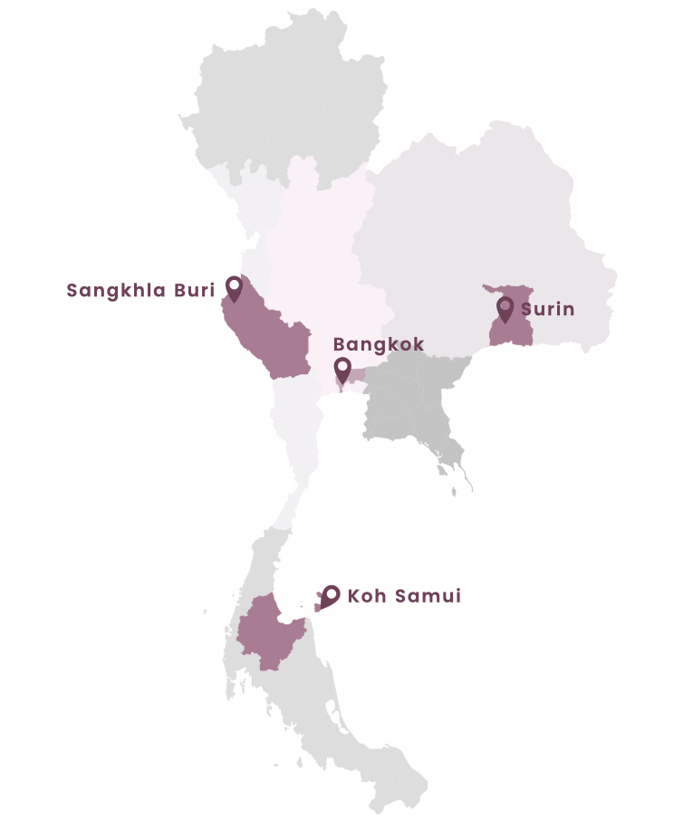 Carte de la Thailande